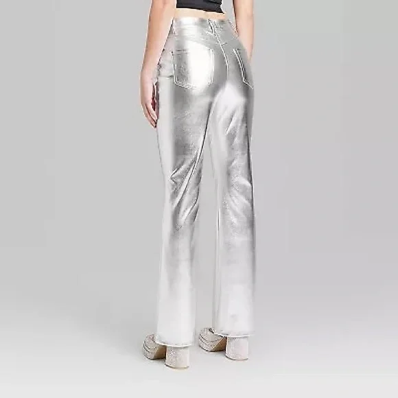 NWT Women's High-Rise Metallic Flare Pants - Wild
Fable - Picture 3 of 6